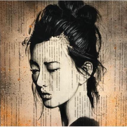 Painting Asian Mood by S4m | Painting Street art Acrylic, Gluing, Pastel Portrait
