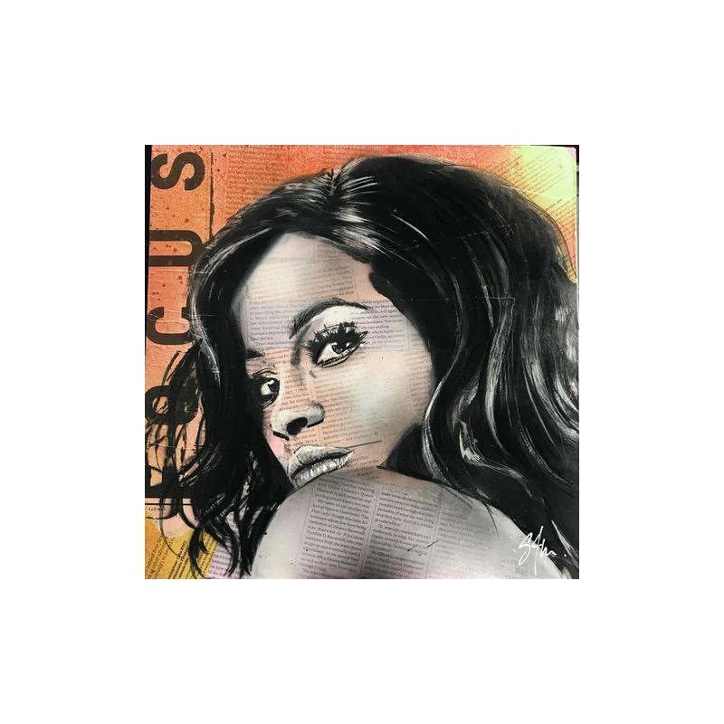 Painting Focus by S4m | Painting Street art Portrait Acrylic Gluing Pastel