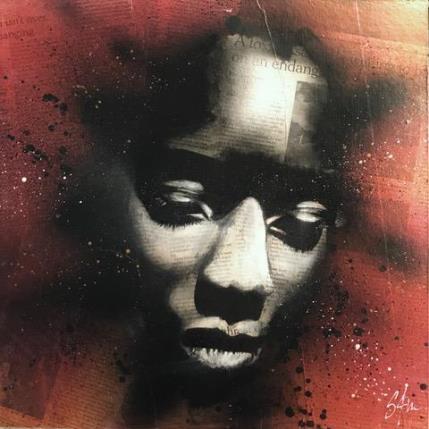 Painting Lady K by S4m | Painting Street art Acrylic, Gluing, Pastel Pop icons, Portrait