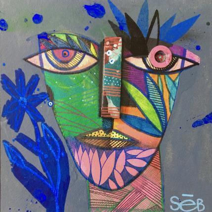 Painting Azuru by Seb | Painting Raw art Acrylic, Wood Pop icons, Portrait