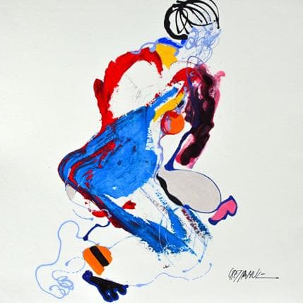 Peinture 6054 par Cressanne | Tableau Figuratif Acrylique Nu