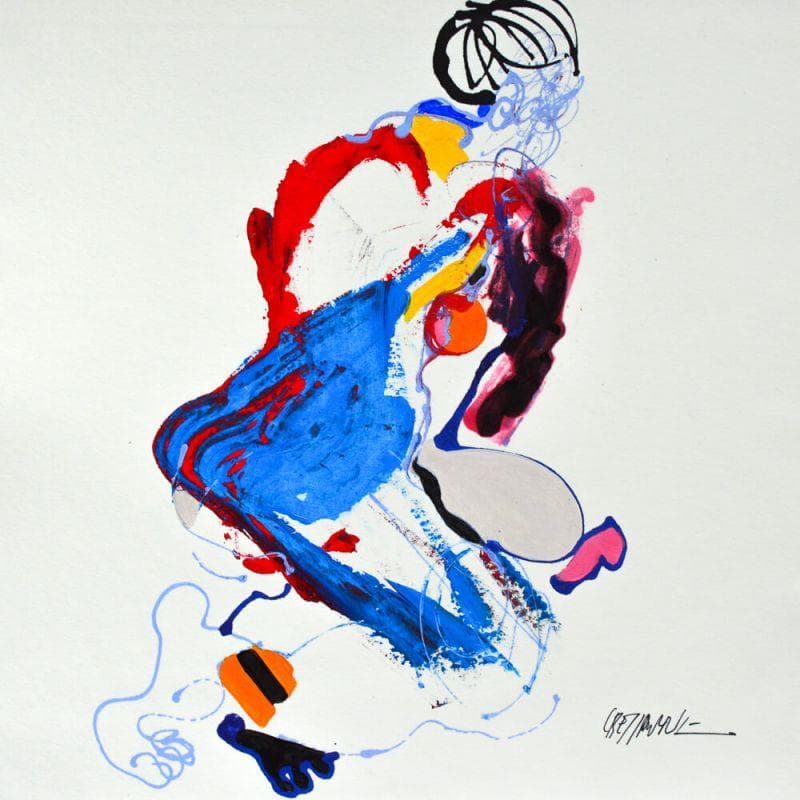 Peinture 6054 par Cressanne | Tableau Figuratif Nu Acrylique