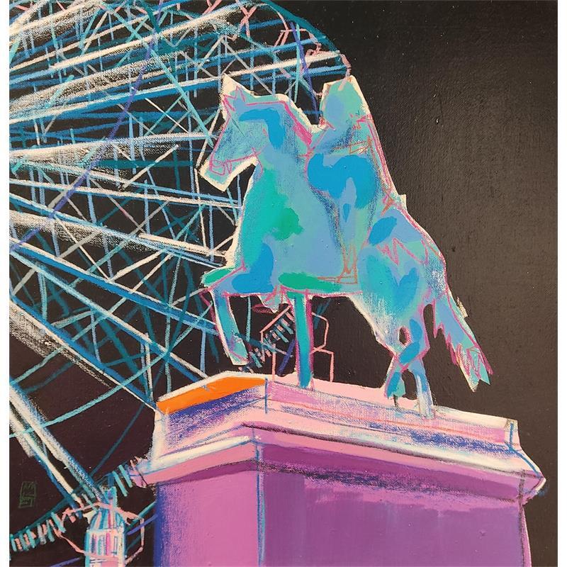 Painting Très haut by Anicet Olivier | Painting Figurative Urban Acrylic