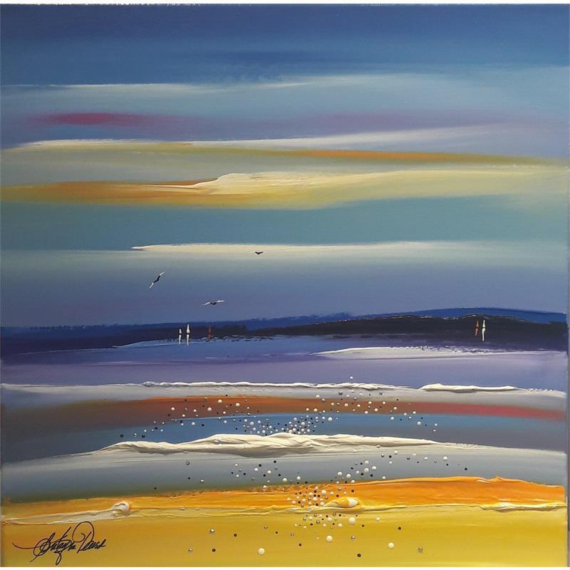 Gemälde L'amour à l'horizon von Fonteyne David | Gemälde Figurativ Marine Öl Acryl