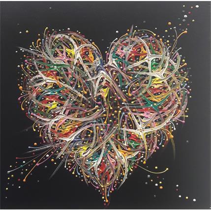 Peinture Ton cœur éclatant par Fonteyne David | Tableau Figuratif Acrylique, Huile minimaliste