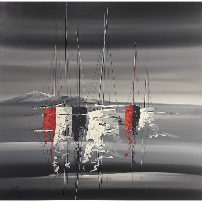 Painting Avec toi cet été ce jour by Fonteyne David | Painting Figurative Marine Oil Acrylic