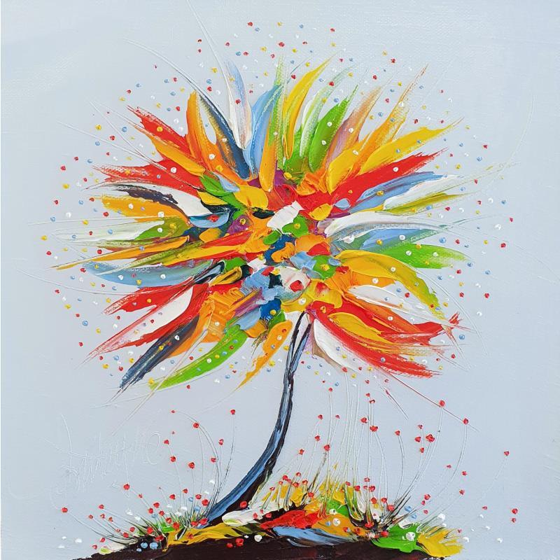 Peinture La tendresse avec toi par Fonteyne David | Tableau Figuratif Minimaliste Huile Acrylique