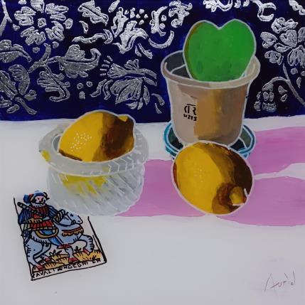 Peinture Les citrons voyageurs par Auriol Philippe | Tableau Figuratif Acrylique, Plexiglas, Posca Natures mortes