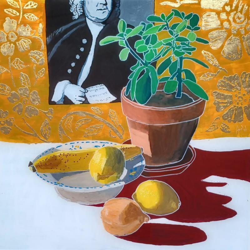 Painting les cinq sens de Jean Sébastien by Auriol Philippe | Painting Figurative Portrait Still-life Plexiglass Acrylic Posca