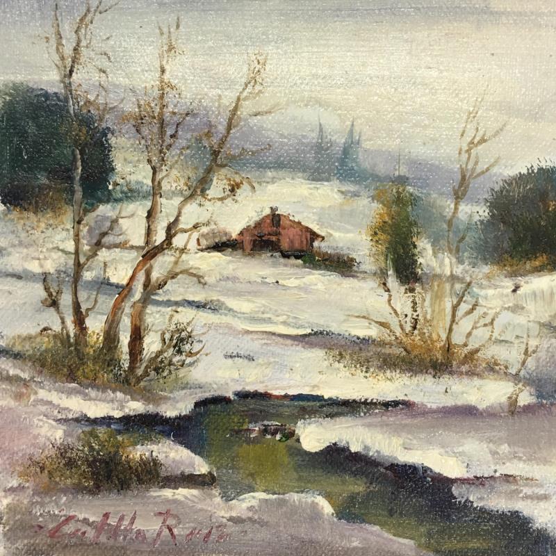 Painting Campos nevades by Cabello Ruiz Jose | Painting Figurative Landscapes Oil