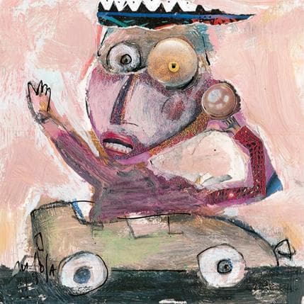 Painting L'auto by De Sousa Miguel | Painting Raw art Portrait