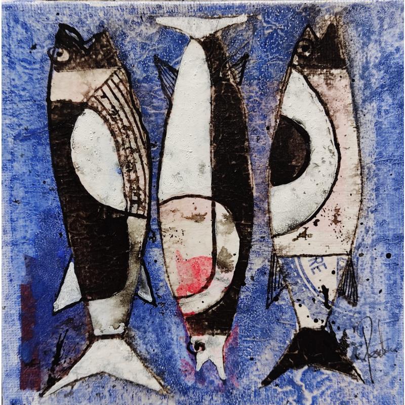 Painting Les baudroies by Colombo Cécile | Painting Figurative Animals Acrylic Pastel