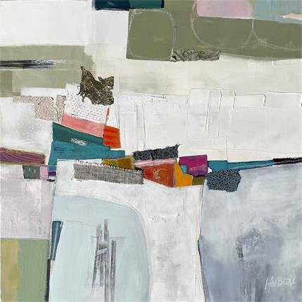 Gemälde Le pont des meuniers von Lau Blou | Gemälde Abstrakt Acryl Minimalistisch