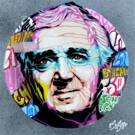 Peinture Aznavour par Sufyr | Tableau Street Art Acrylique, Graffiti Icones Pop
