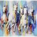Painting Cavalos de Sonho by Silveira Saulo | Painting Abstract Animals Oil Acrylic