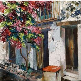 Painting Dans les rues de Cadaquez by Laura Rose | Painting