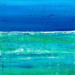 Peinture D405 par Moracchini Laurence | Tableau Abstrait Acrylique Marine, Paysages