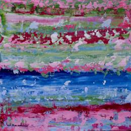 Peinture V442 par Moracchini Laurence | Tableau Abstrait Acrylique Marine, Paysages