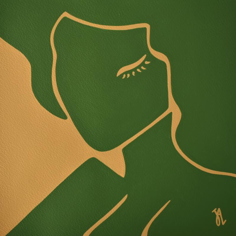 Painting La Belle Endormie n°3 by Julie-Anne | Painting Figurative Nude Acrylic