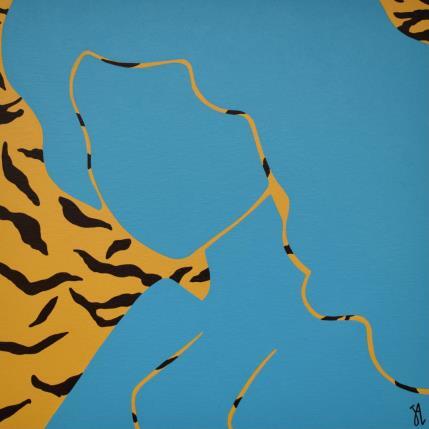 Pintura Wild Reflection por Julie-Anne | Pintura Figurativo Acrílico Desnudo