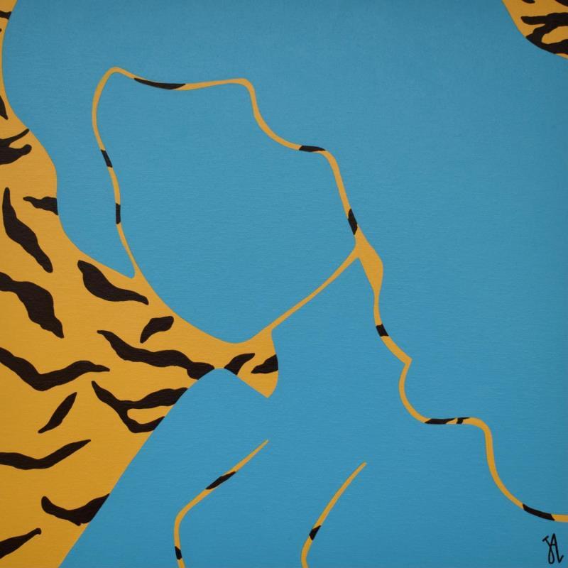 Gemälde Wild Reflection von Julie-Anne | Gemälde Figurativ Akt Acryl