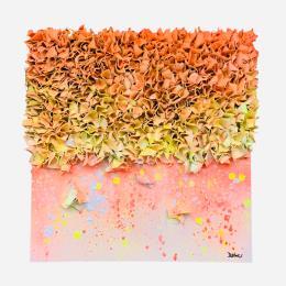 Peinture Golden Hour par Dalloz Julie | Tableau Matiérisme Bois, Graffiti, Textile, Upcycling Minimaliste