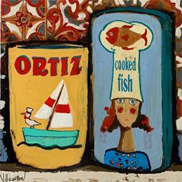 Painting Ortiz by Villanueva Puigdelliura Natalia | Painting Figurative Oil