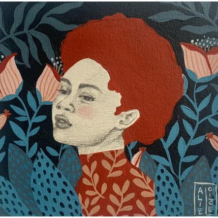 Painting Sofia by Alie Loizel | Painting Naive art Acrylic Portrait