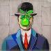 Painting Le Fils de L'homme - Magritte by Hernandez Abelardo | Painting Figurative Pop icons