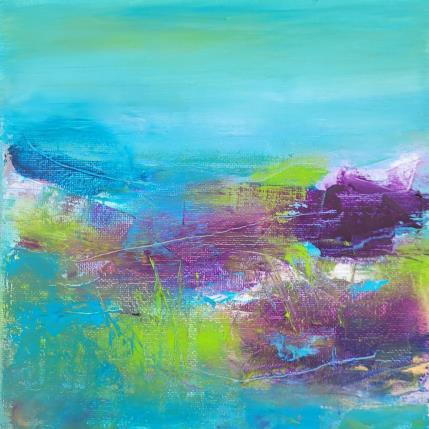Peinture Abstrait Bleu Violet par Chebrou de Lespinats Nadine | Tableau Abstrait Huile Marine, Paysages