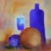 Peinture Nature morte Orange par Chebrou de Lespinats Nadine | Tableau Abstrait Natures mortes Huile