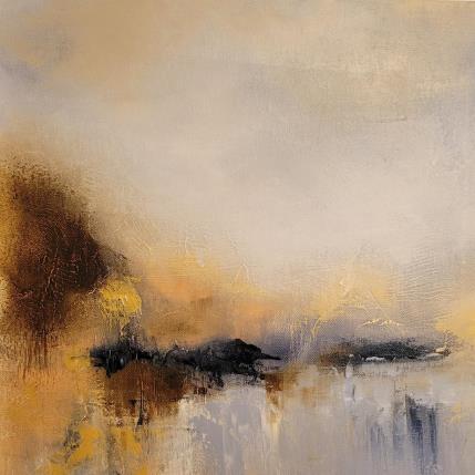Peinture Abstrait Gris Beige par Chebrou de Lespinats Nadine | Tableau Abstrait Huile Marine, Paysages