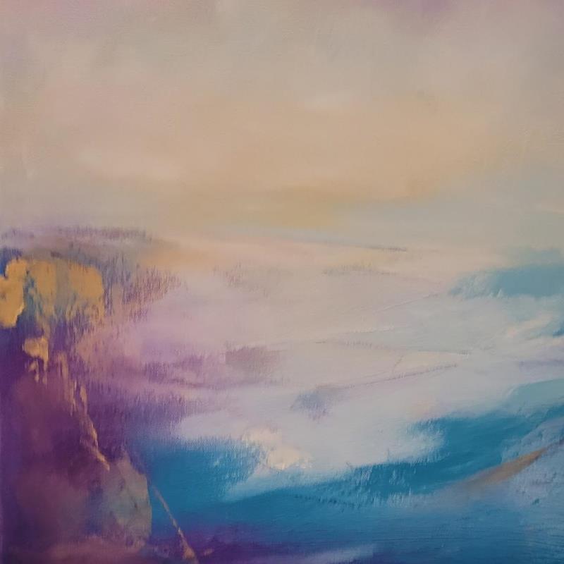 Pintura A 3.12.22 por Chebrou de Lespinats Nadine | Pintura Abstracto Paisajes Marine Aceite