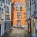 Peinture Rue Veron Montmartre par Rasa | Tableau Art naïf Urbain Acrylique