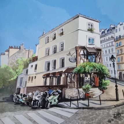 Peinture Le Basilic. Paris. par Rasa | Tableau Art naïf Acrylique Urbain