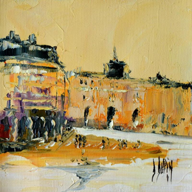 Painting Vers le Louvre by Dupin Dominique | Painting Figurative Urban Oil