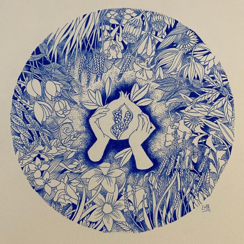 Pintura Persephone por Lujaam | Pintura Surrealismo Naturaleza Ink