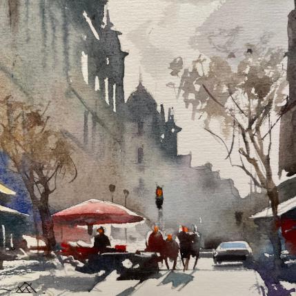 Peinture Oct 22 - 24 par Khodakivskyi Vasily | Tableau Figuratif Aquarelle Urbain