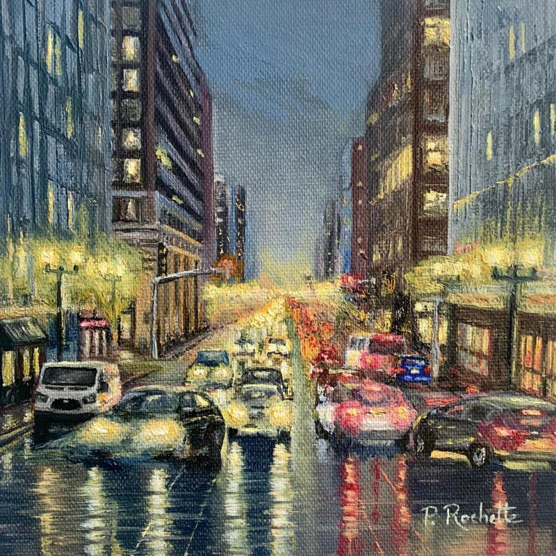 Painting Heure de pointe by Rochette Patrice | Painting Figurative Urban Oil