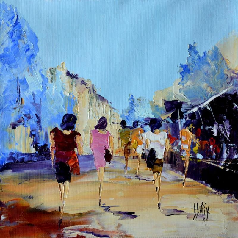 Painting Les modèles by Dupin Dominique | Painting Figurative Urban Oil