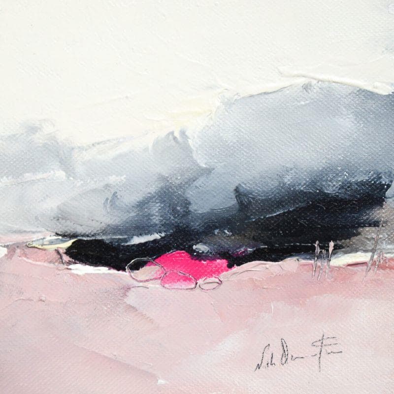Painting La douceur de ta peau by Dumontier Nathalie | Painting Abstract Minimalist Oil