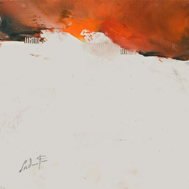 Peinture Dis, tu reviendras ? par Dumontier Nathalie | Tableau Abstrait Minimaliste Huile