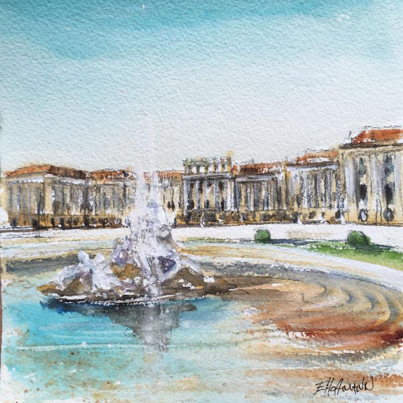 Painting Schönbrunn by Hoffmann Elisabeth | Painting Figurative Urban Watercolor