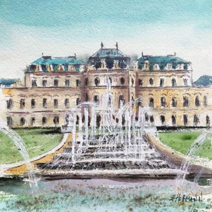 Pintura Belvedere por Hoffmann Elisabeth | Pintura Figurativo Acuarela Urbano