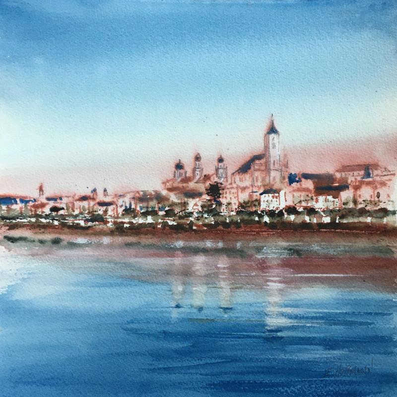 Pintura Donau 3 por Hoffmann Elisabeth | Pintura Figurativo Urbano Acuarela