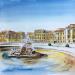 Painting Schönbrunn by Hoffmann Elisabeth | Painting Figurative Urban Watercolor