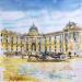 Pintura Hofburg por Hoffmann Elisabeth | Pintura Figurativo Urbano Acuarela