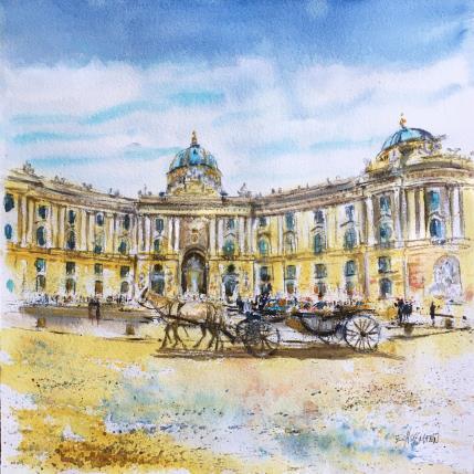 Pintura Hofburg por Hoffmann Elisabeth | Pintura Figurativo Acuarela Urbano