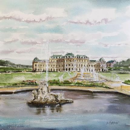 Pintura Belvedere por Hoffmann Elisabeth | Pintura Figurativo Acuarela Urbano