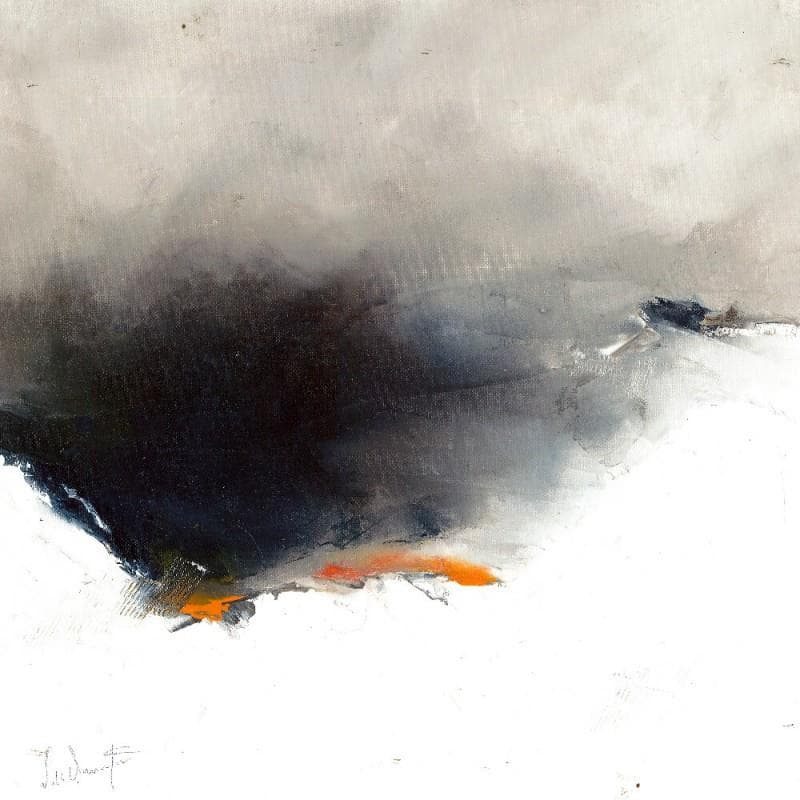 Peinture Où vont les belles âmes par Dumontier Nathalie | Tableau Abstrait Minimaliste Huile